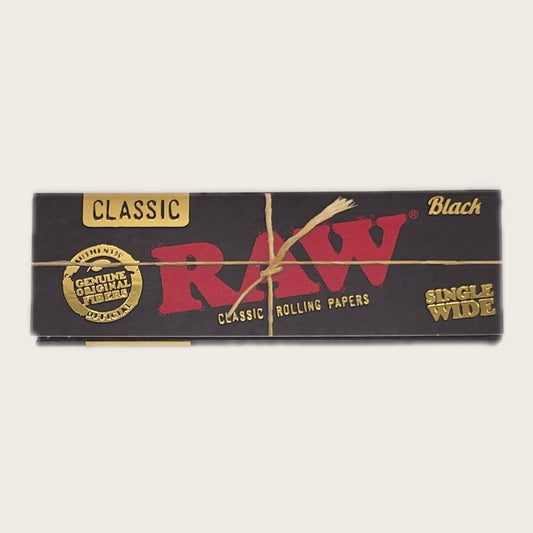 RAW BLACK CLASSIC SINGLE WIDE PAPERS - CANNACON - THAILANDS PREMIUM CANNABIS DELIVERY
